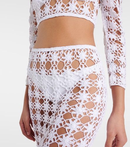 Falda midi Rosette en croché de algodón - Anna Kosturova - Modalova