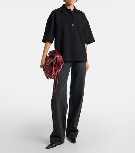 Polo oversized de algodón bordado - Saint Laurent - Modalova