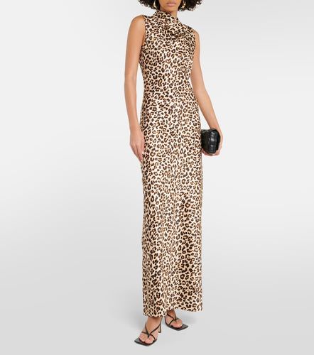 Kura leopard-print silk-blend maxi dress - Veronica Beard - Modalova