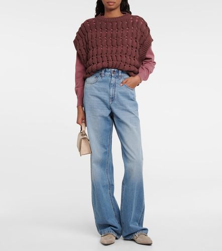 Open-work cotton-blend top - Brunello Cucinelli - Modalova