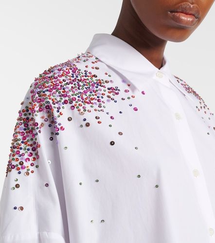 Camisa oversized de algodón con lentejuelas - Dries Van Noten - Modalova