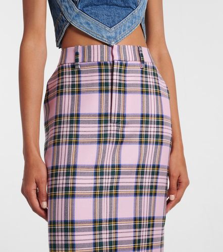 Area Plaid wool midi skirt - Area - Modalova