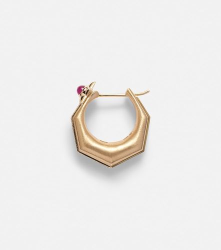 Baba Medium 18kt single hoop earring with diamonds and ruby - Marie Lichtenberg - Modalova