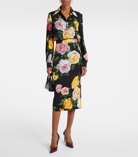 Camicia in charmeuse di misto seta - Dolce&Gabbana - Modalova