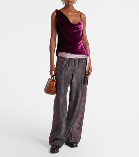 Top de terciopelo drapeado - Dries Van Noten - Modalova