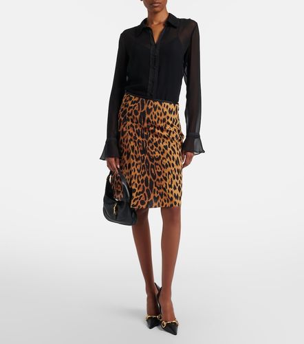 Gucci Falda midi de seda estampada - Gucci - Modalova