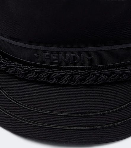 Cappello newsboy in cotone con logo - Fendi - Modalova