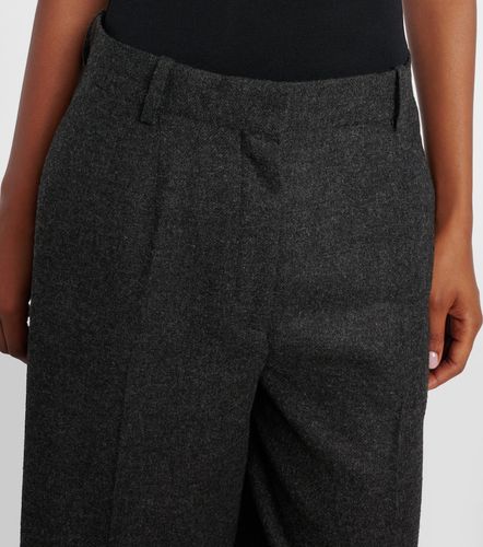 High-rise flannel wide-leg pants - Toteme - Modalova