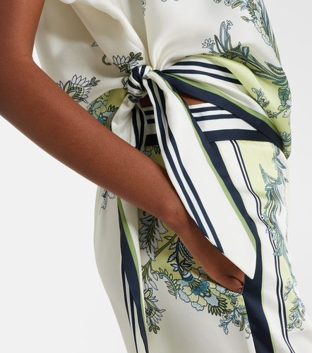 Tari floral one-shoulder twill top - Veronica Beard - Modalova