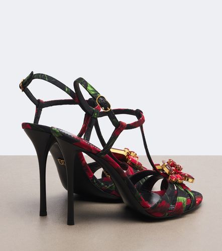 Sandali slingback floreali - Dolce&Gabbana - Modalova