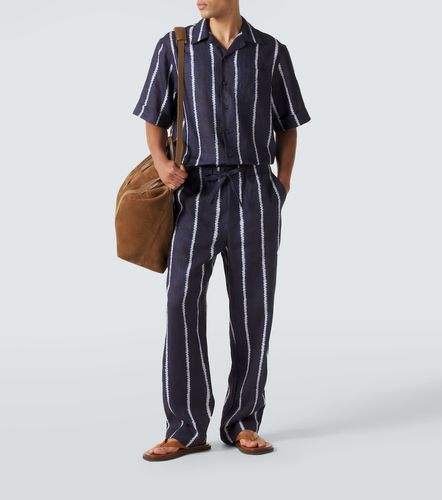 Pantaloni a gamba larga in lino a righe - Commas - Modalova