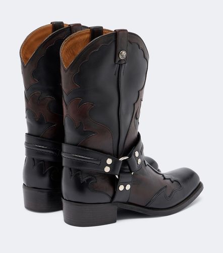 Botas cowboy Sylvester de piel - Versace - Modalova