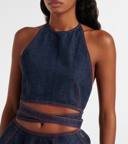 Alaïa Crop top de denim - Alaia - Modalova