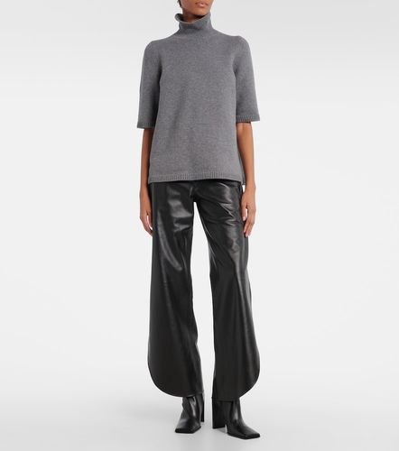 Knitted cashmere-blend turtleneck top - Alaia - Modalova