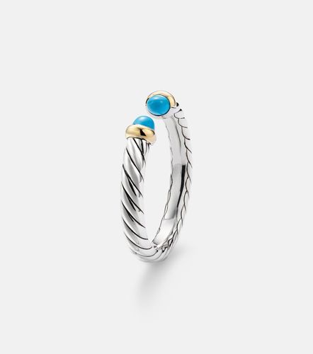 Cable CollectiblesÂ® Petite Cable sterling ring with turquoises - David Yurman - Modalova