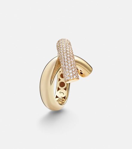 Cross Loop Big 18kt ring with diamonds - Engelbert - Modalova