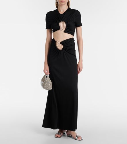 Paisley cropped gathered T-shirt - Christopher Esber - Modalova