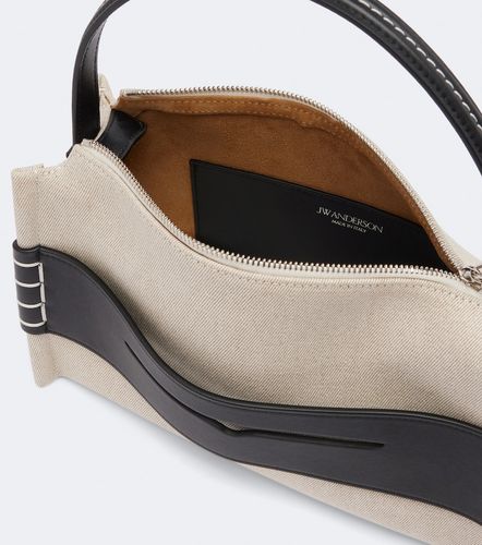 Borsa Loafer Medium in canvas e pelle - JW Anderson - Modalova