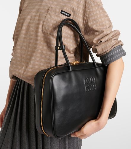 Miu Miu Medium leather tote bag - Miu Miu - Modalova