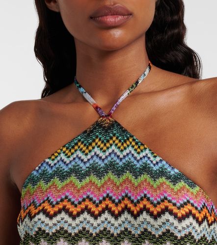 Top cropped a zig-zag con lamé - Missoni - Modalova