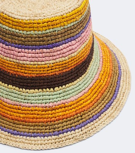 Cappello da pescatore in rafia a righe - Zimmermann - Modalova