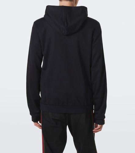 Sudadera con capucha Web Stripe en mezcla de seda y algodón - Gucci - Modalova