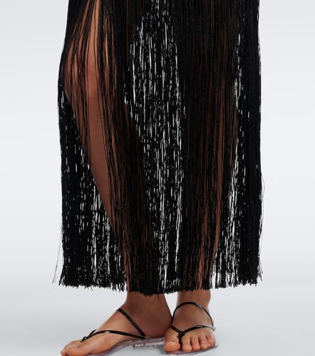 Alaïa Falda larga acanalada con flecos - Alaia - Modalova