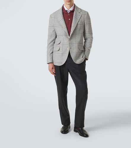 Virgin wool flannel slim pants - Brunello Cucinelli - Modalova