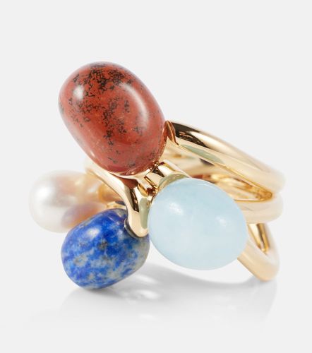 Mellow gold-plated ring with gemstones - Zimmermann - Modalova