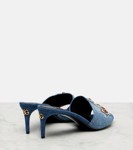 Mules de denim con cristales - Dolce&Gabbana - Modalova