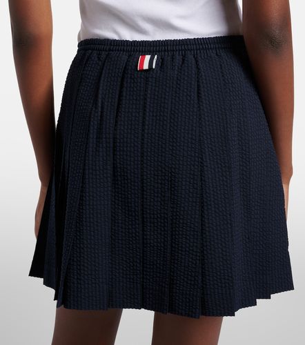 Minifalda de lana a rayas plisada - Thom Browne - Modalova