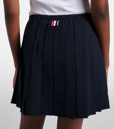 Pleated striped wool miniskirt - Thom Browne - Modalova