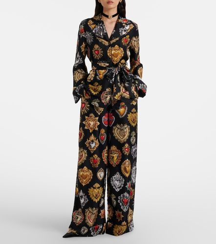 Devotion silk twill palazzo pants - Dolce&Gabbana - Modalova