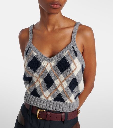 Prada Crop top Argyle de cachemir - Prada - Modalova