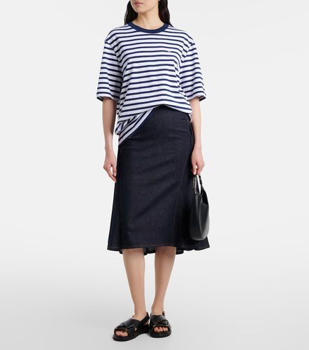 Camiseta oversized de jersey de algodón a rayas - Ami Paris - Modalova