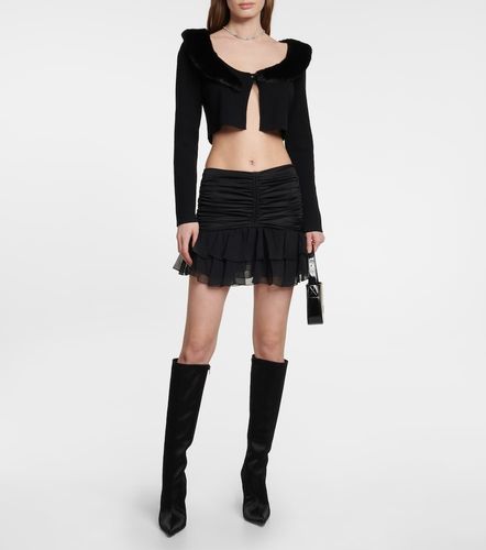 Ruffle-trimmed pleated miniskirt - Blumarine - Modalova