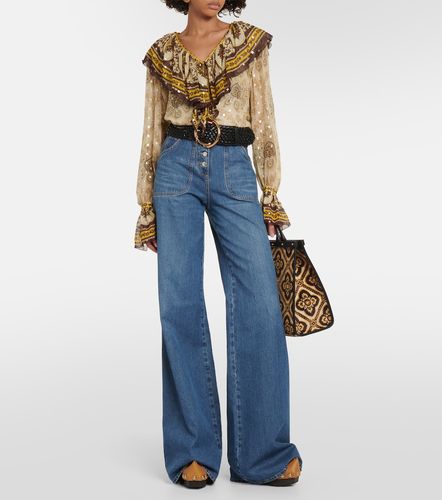 Etro 50 leather platform clogs - Etro - Modalova