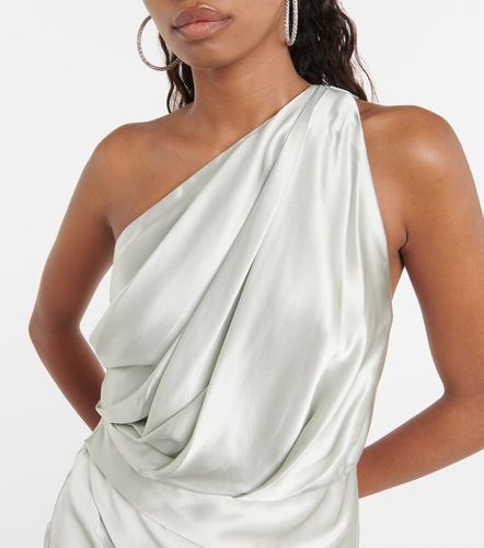 Draped one-shoulder silk satin gown - The Sei - Modalova