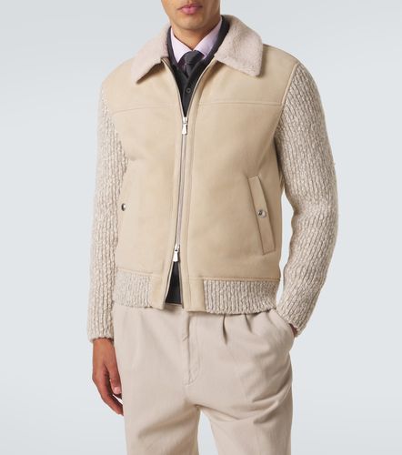 Shearling-lined suede jacket - Eleventy - Modalova