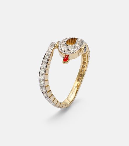 Yvonne Léon Anillo Python de oro de 9 ct con diamantes - Yvonne Leon - Modalova