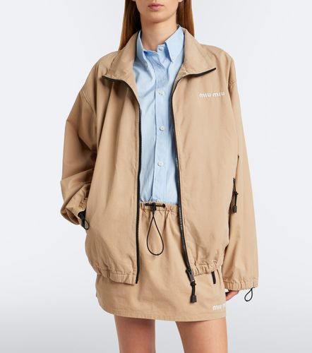 Chaqueta de gabardina de algodón - Miu Miu - Modalova