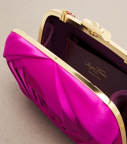 Clutch Rose Vivier de satén - Roger Vivier - Modalova