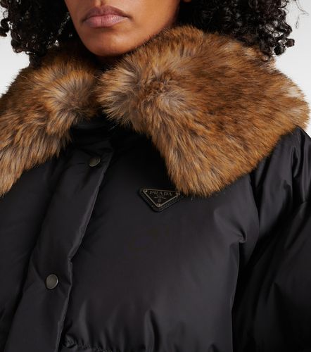 Prada Faux fur-trimmed down jacket - Prada - Modalova