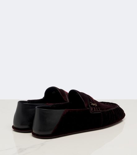 Mocassini Le Loafer in velluto - Saint Laurent - Modalova