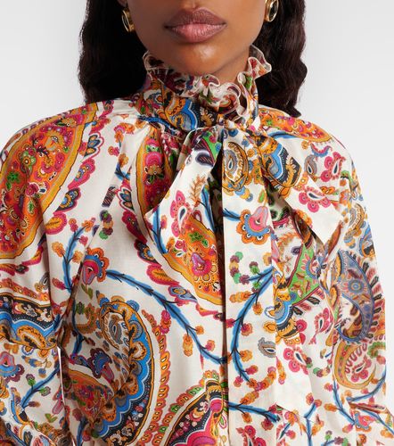 Blusa de algodón y seda estampada - Etro - Modalova