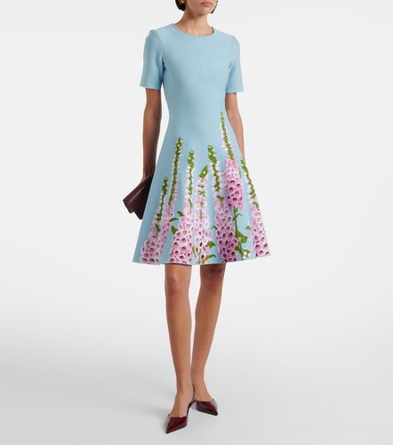 Miniabito in jacquard con stampa floreale - Oscar de la Renta - Modalova