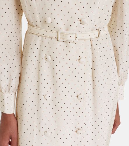 Abito midi in seta a pois - Alessandra Rich - Modalova