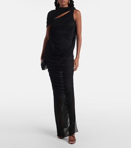 Vestido largo de jersey drapeado - Mugler - Modalova
