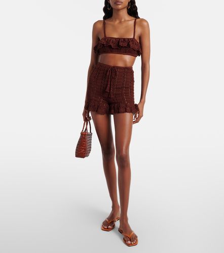 Shorts in crochet di cotone - Anna Kosturova - Modalova