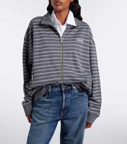 Miu Miu Pullover in cotone a righe - Miu Miu - Modalova